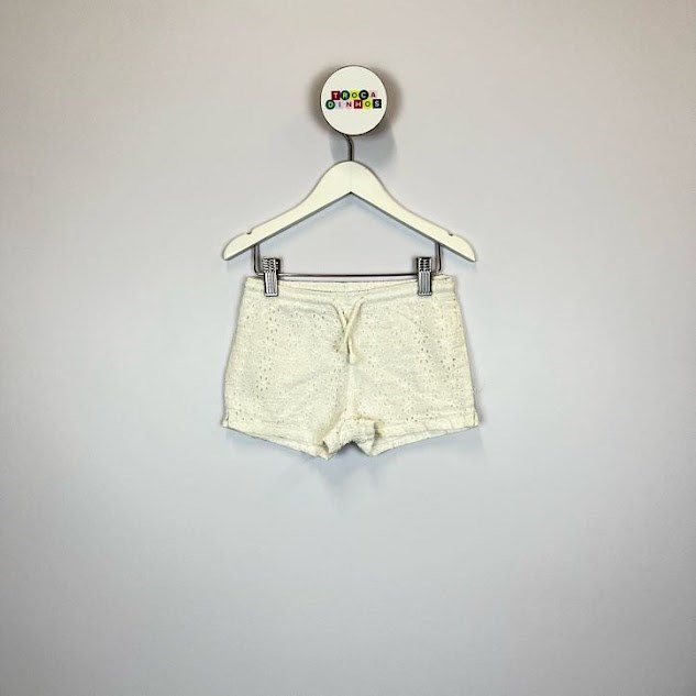 Short Infantil em Malha Laise Branco
