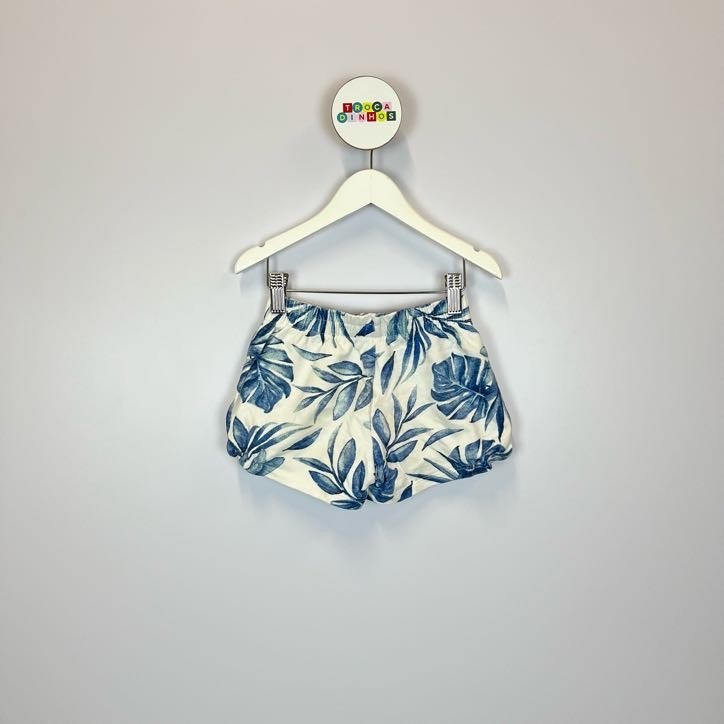 Short Infantil Milon Estampa Flores Azuis 