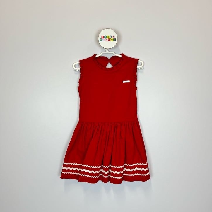 Vestido Infantil 100% Bonitin Vermelho