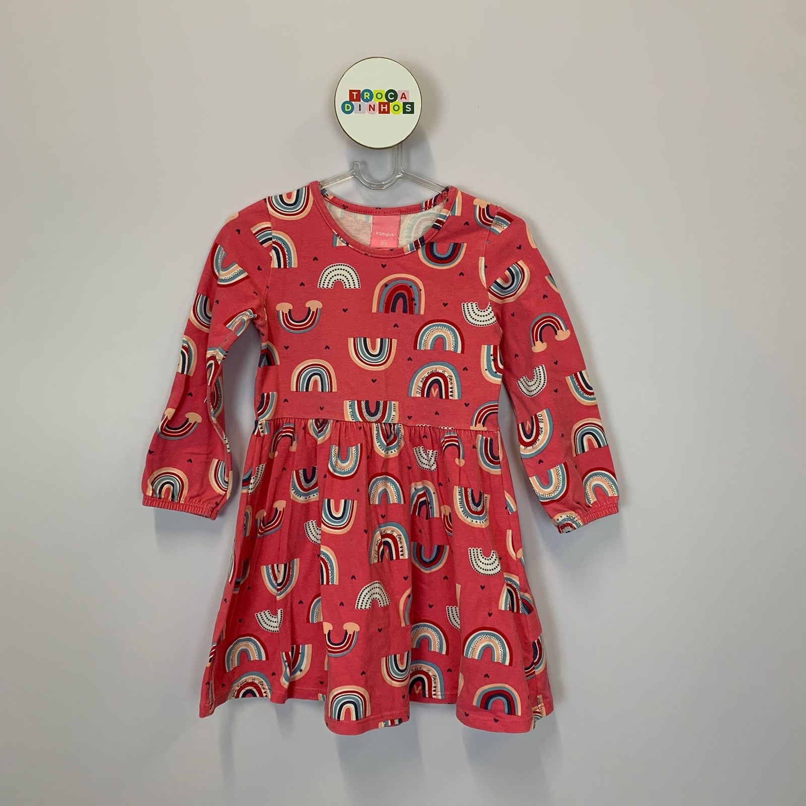 Vestido rosa Kamylus - 3 anos