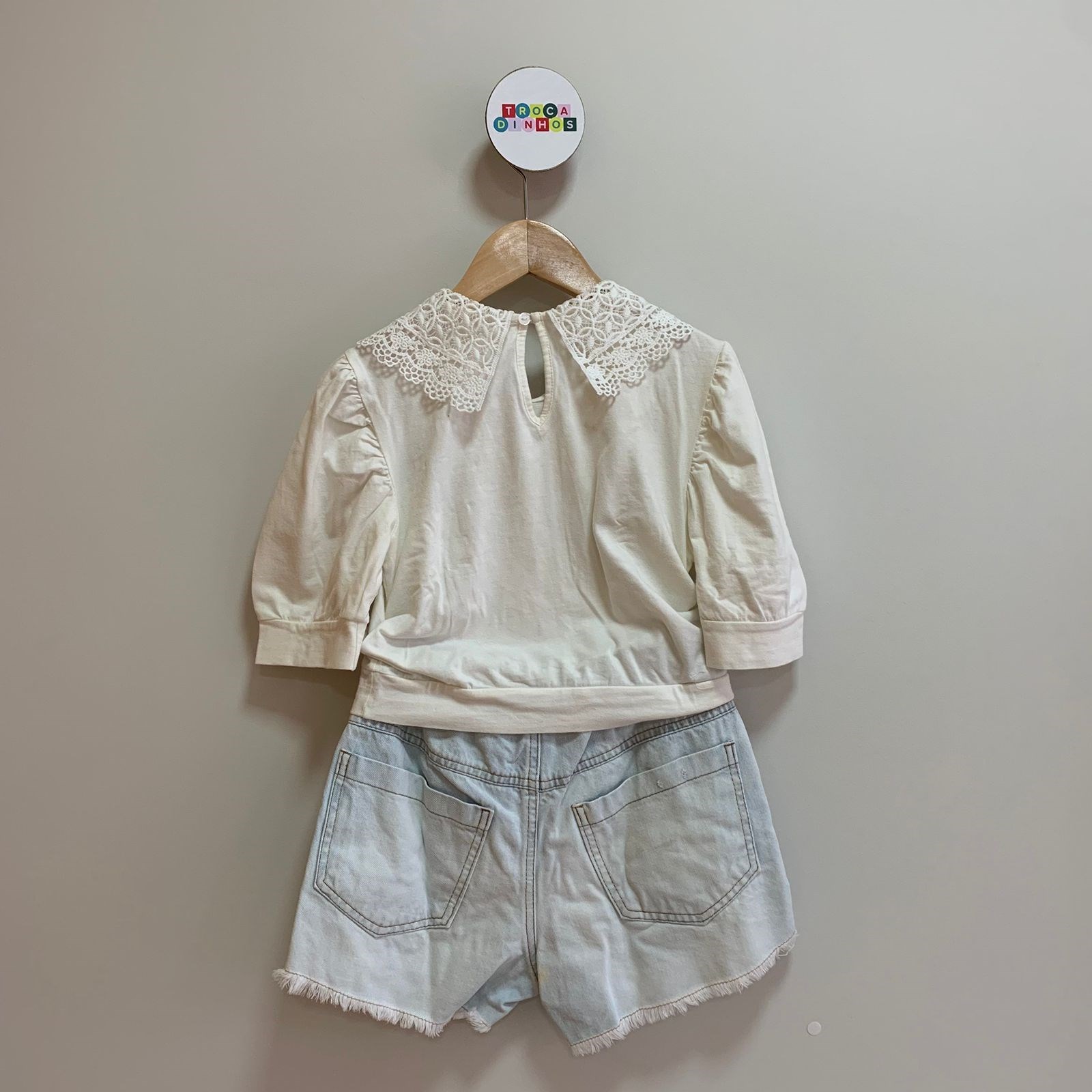 Conjunto bordado luluzinha