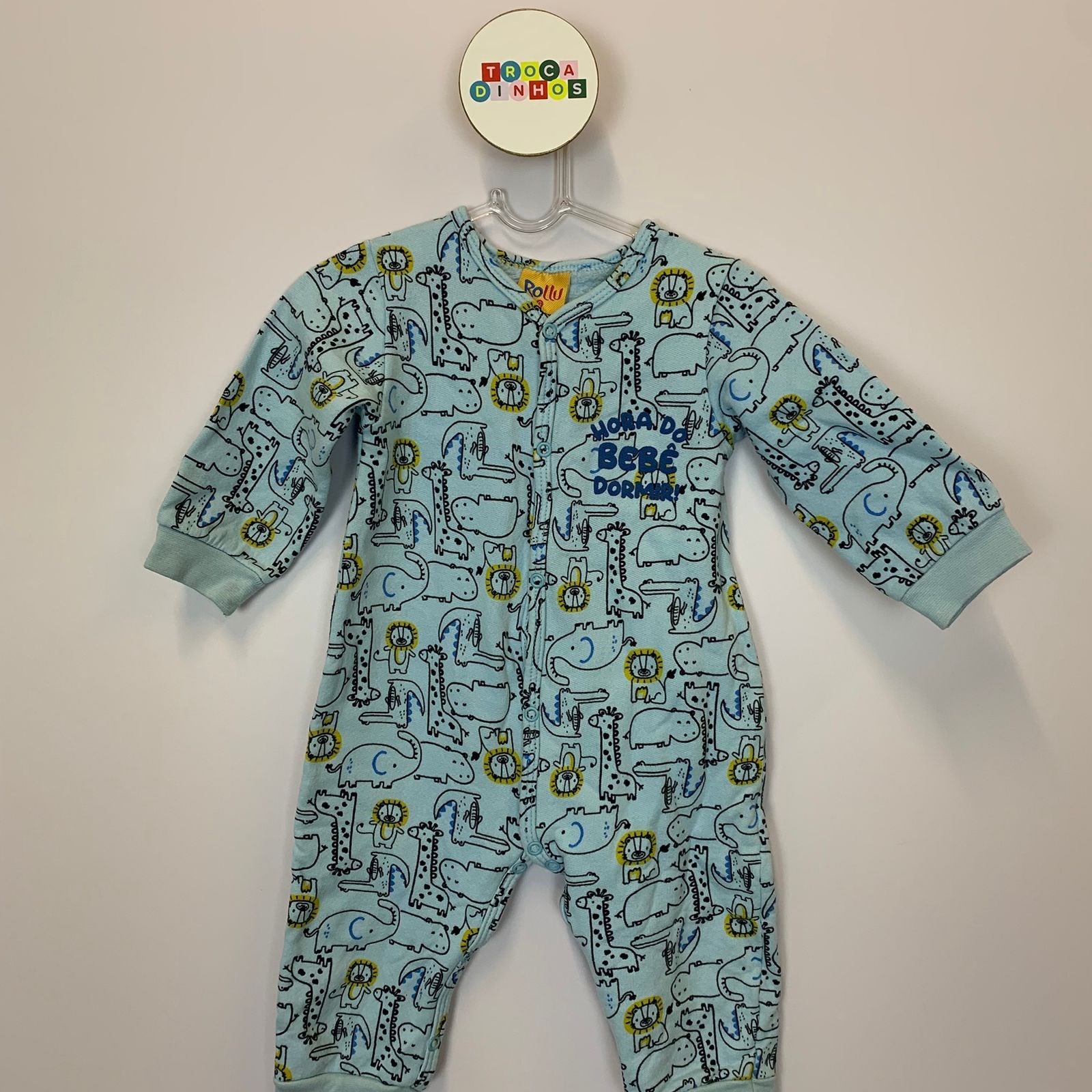 Pijama Macacão Moletom Masculino Estampa bichos 