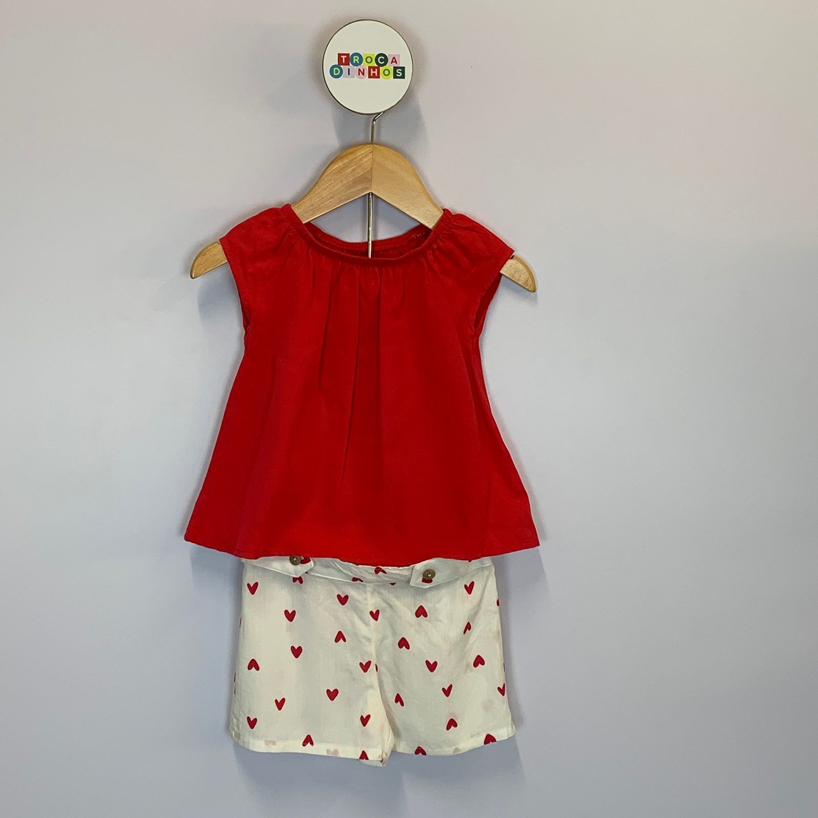 Conjunto short blusa vermelho