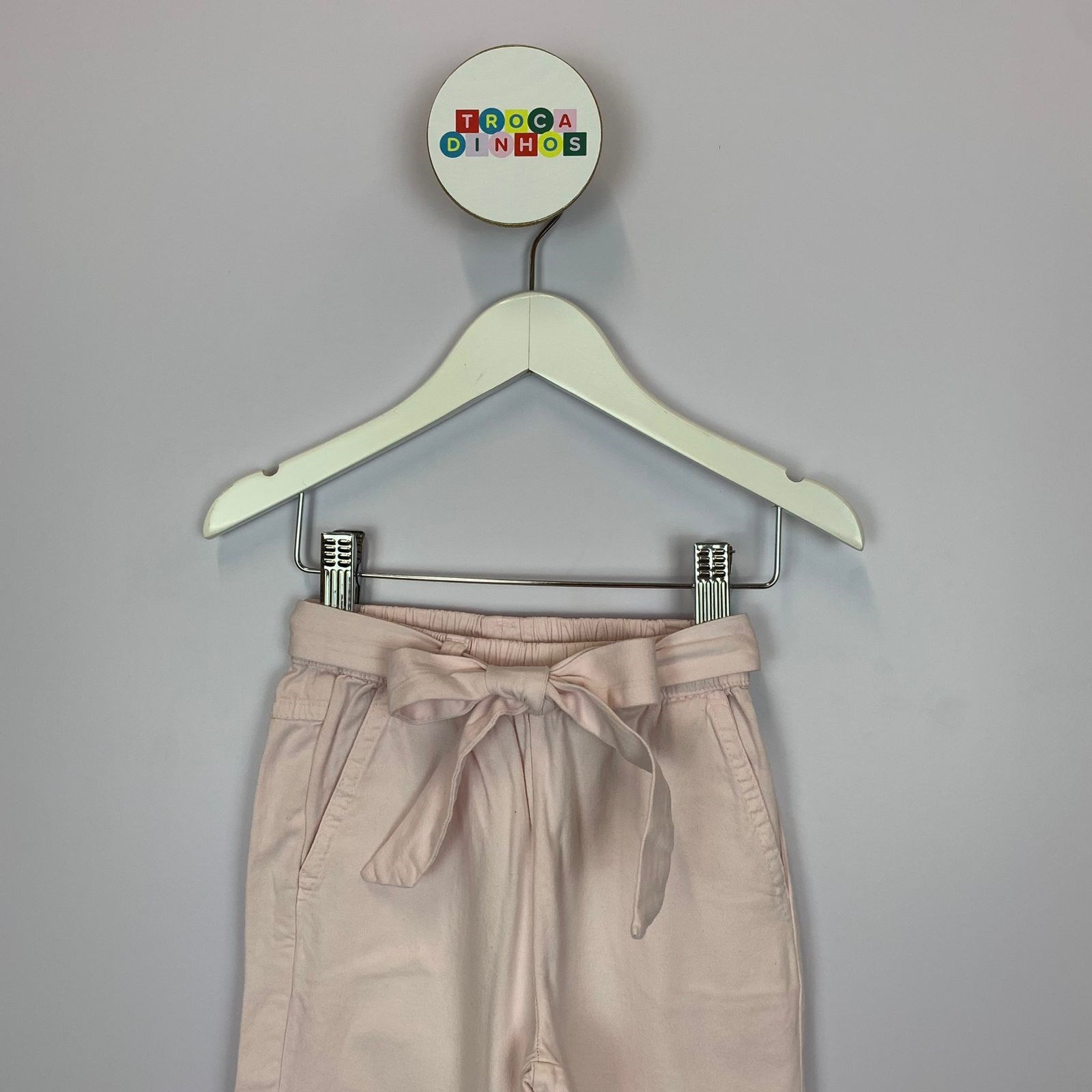 Calça rosa com laço Beabá