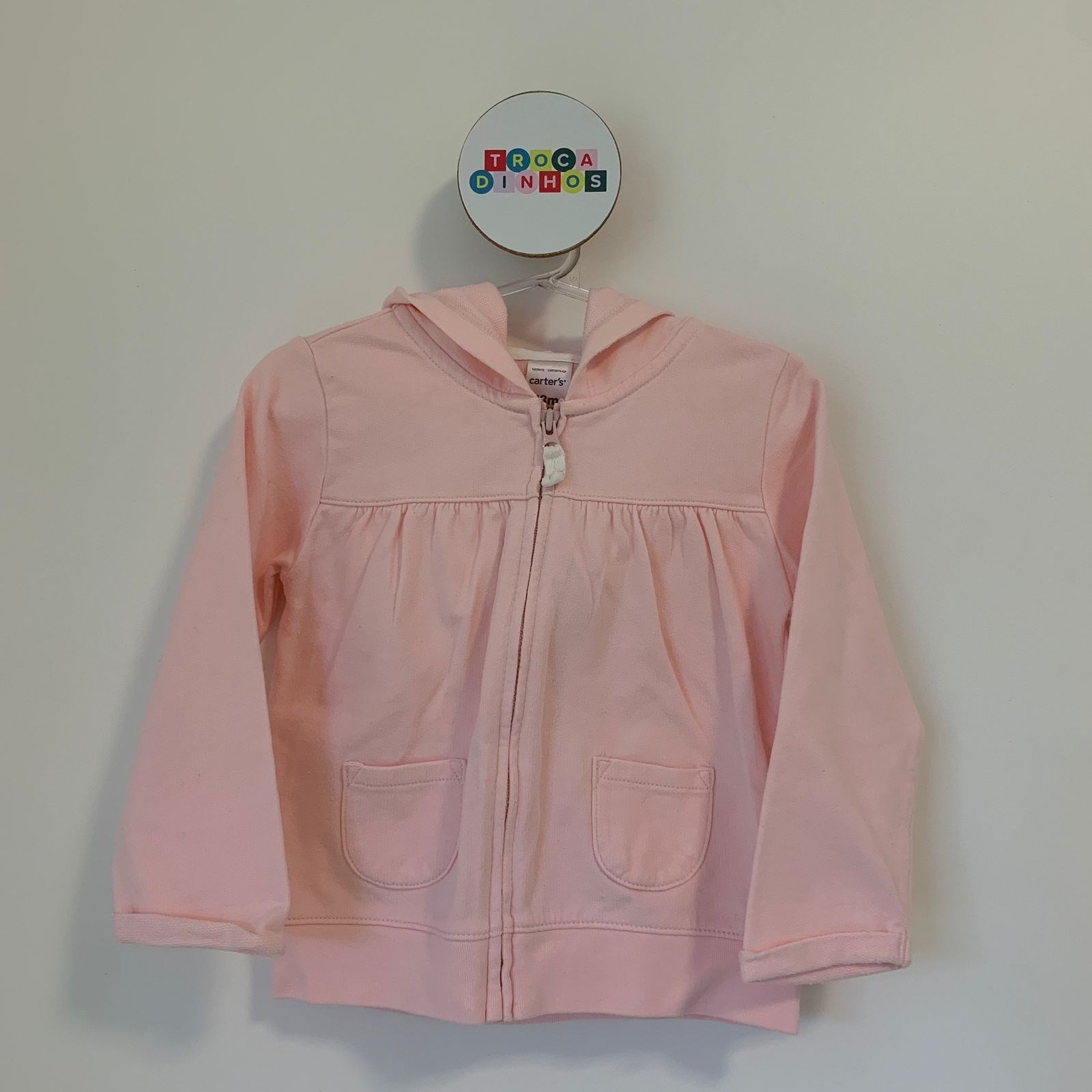 Casaco rosa capuz coelho - Carter's