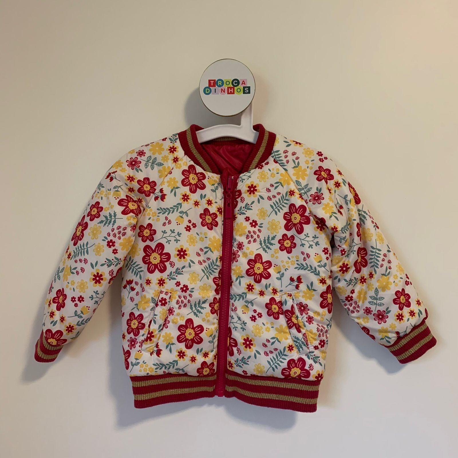 Casaco puffer dupla face