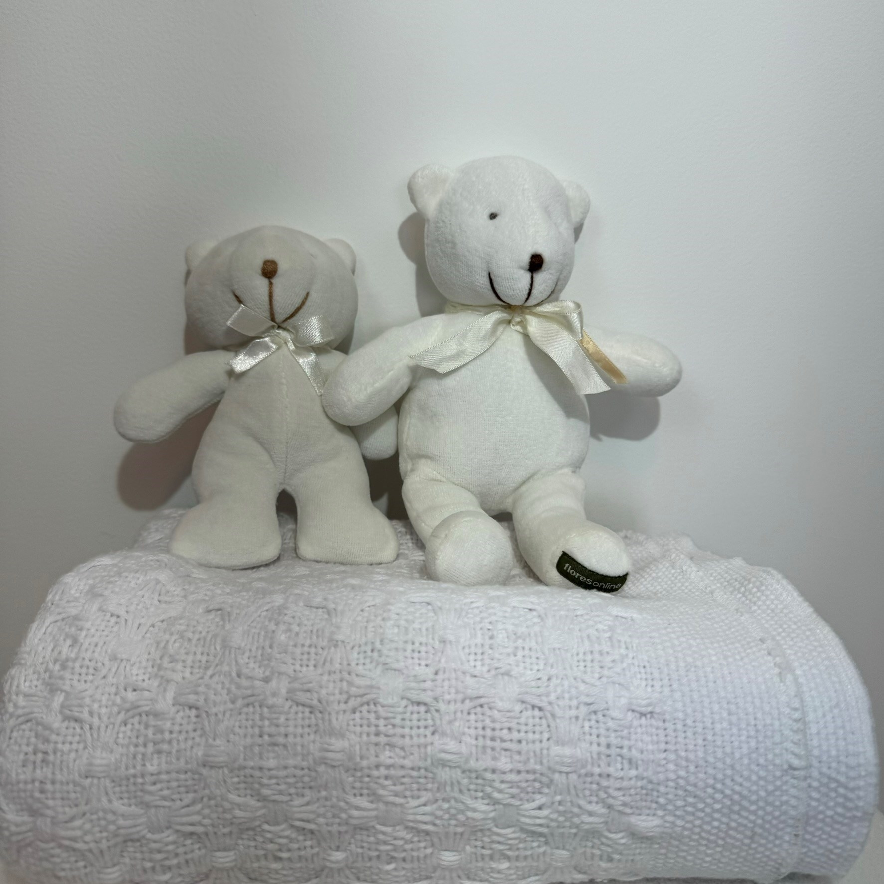 Manta trançada branca