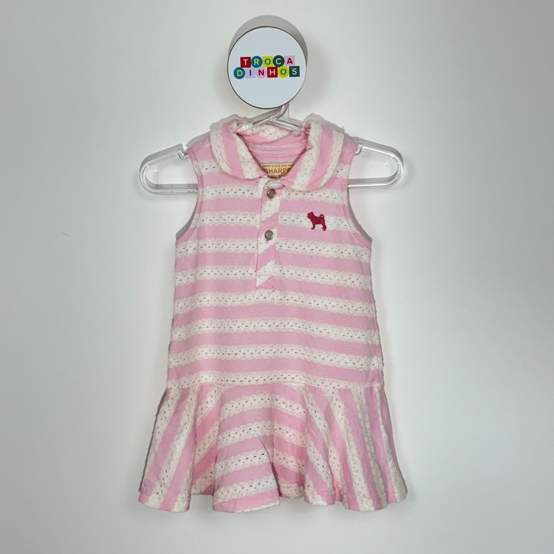 Vestido listrado + tapa fralda - Charpey