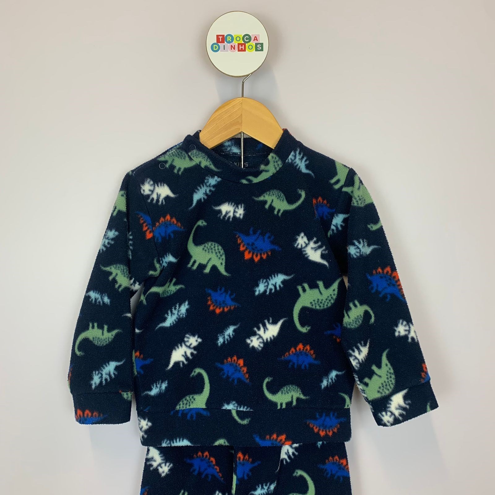Pijama de fleece dinossauro