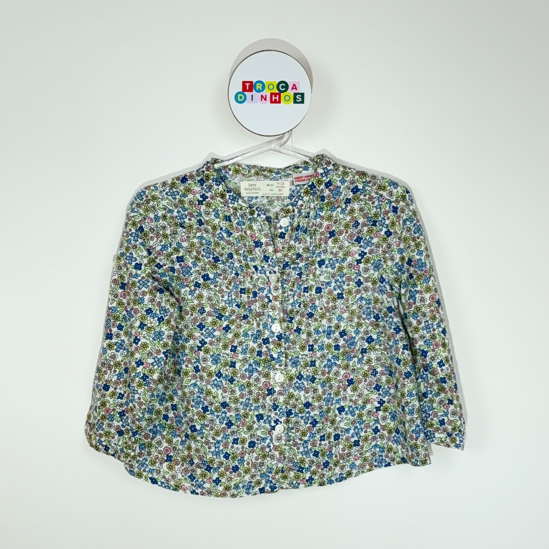 Casaco de tecido floral Zara