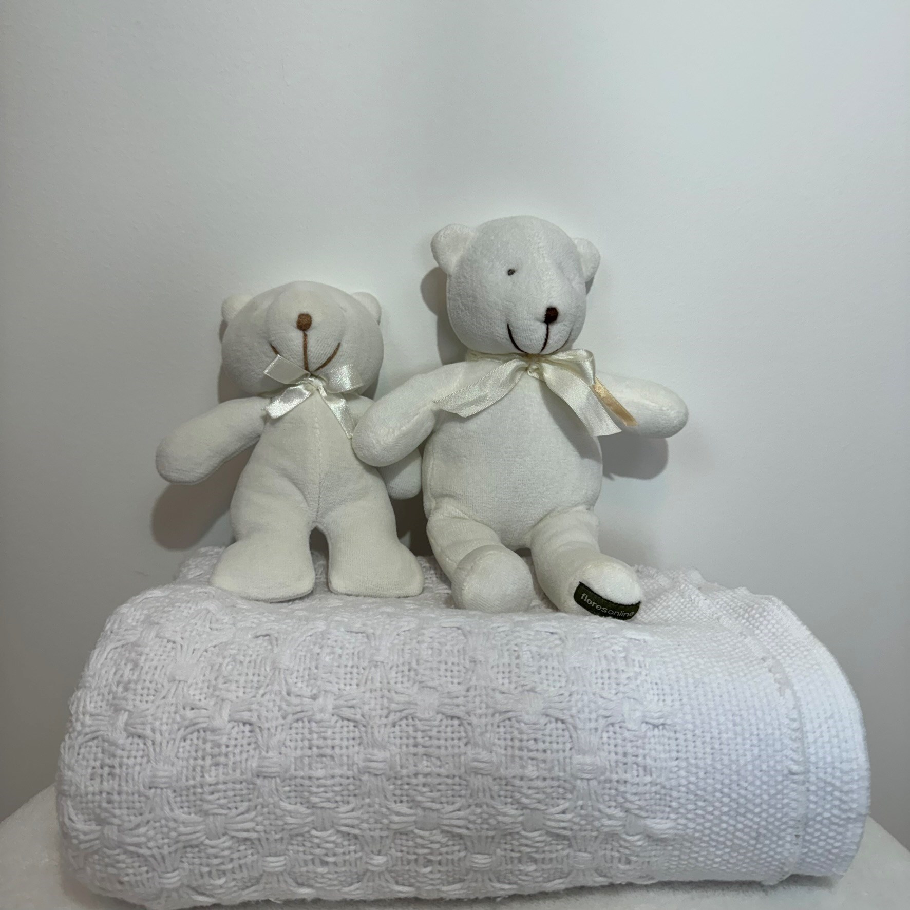 Manta trançada branca