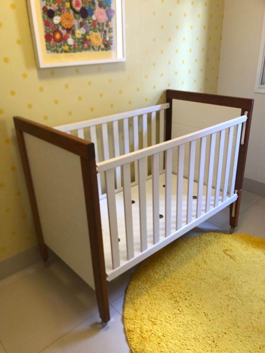 Berço mini cama Grand Vitória + colchão - Cia do Móvel