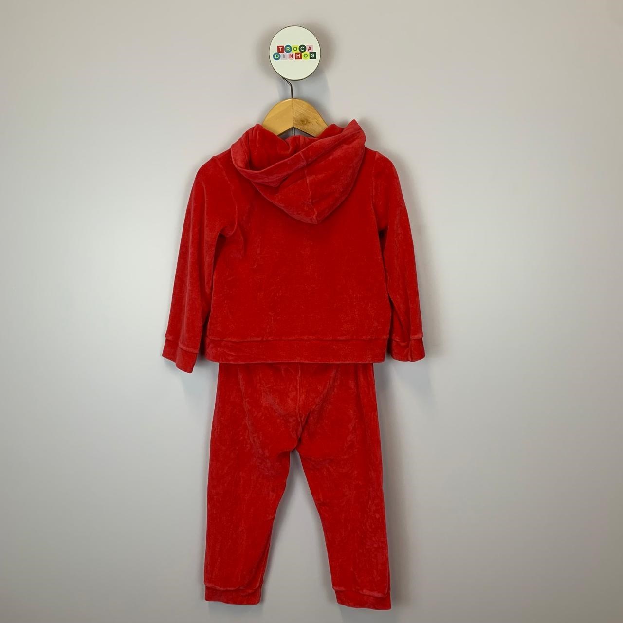 Conjunto de plush vermelho 1+1