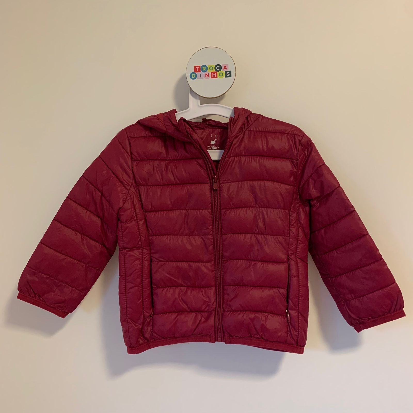 Casaco puffer vinho 