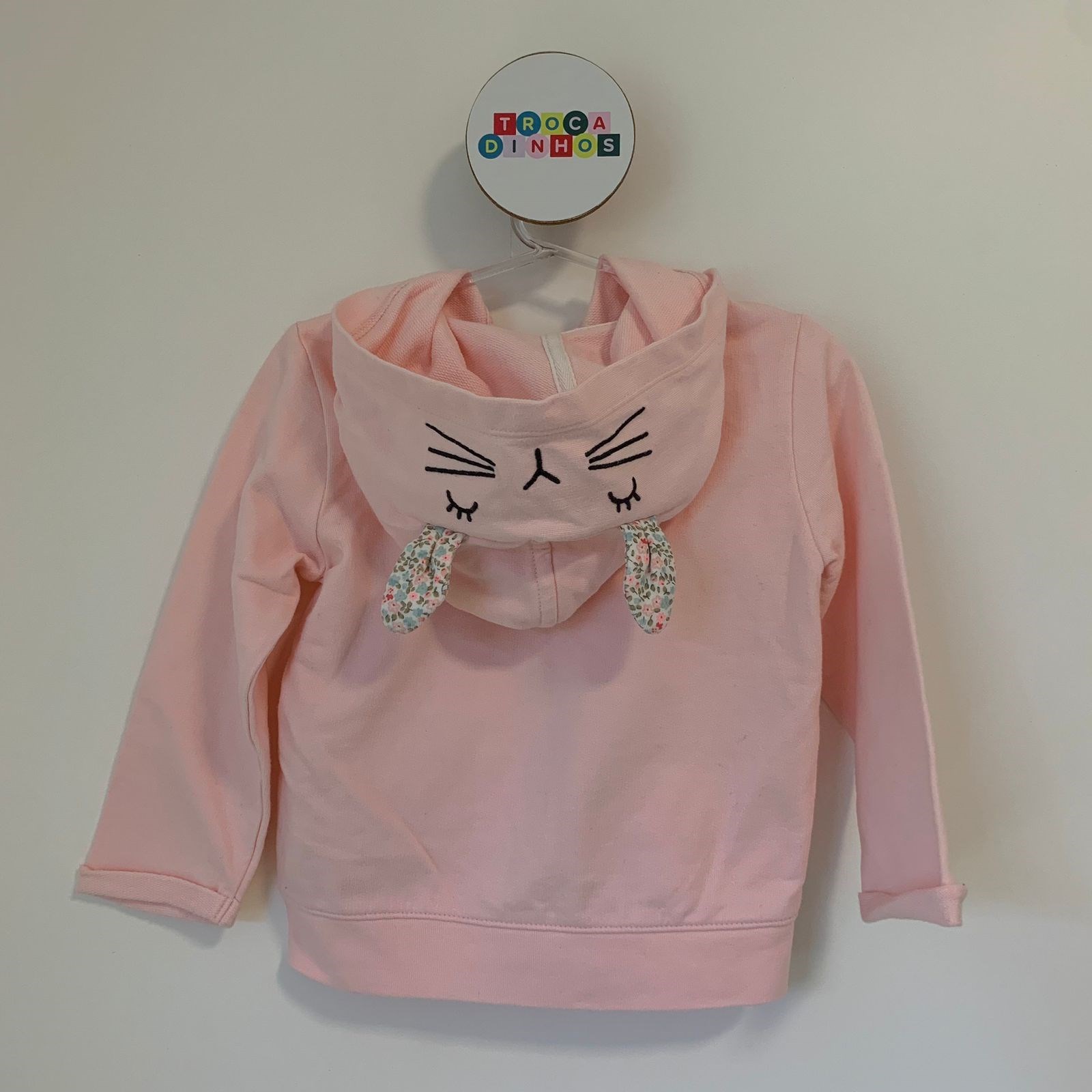 Casaco rosa capuz coelho - Carter's