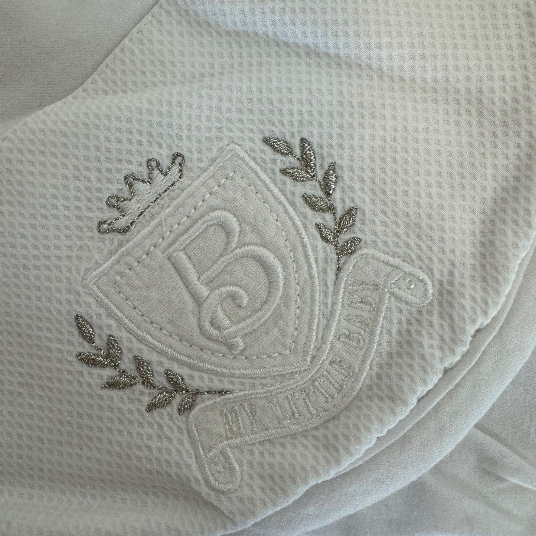 Manta 100% algodão em malha - batizado