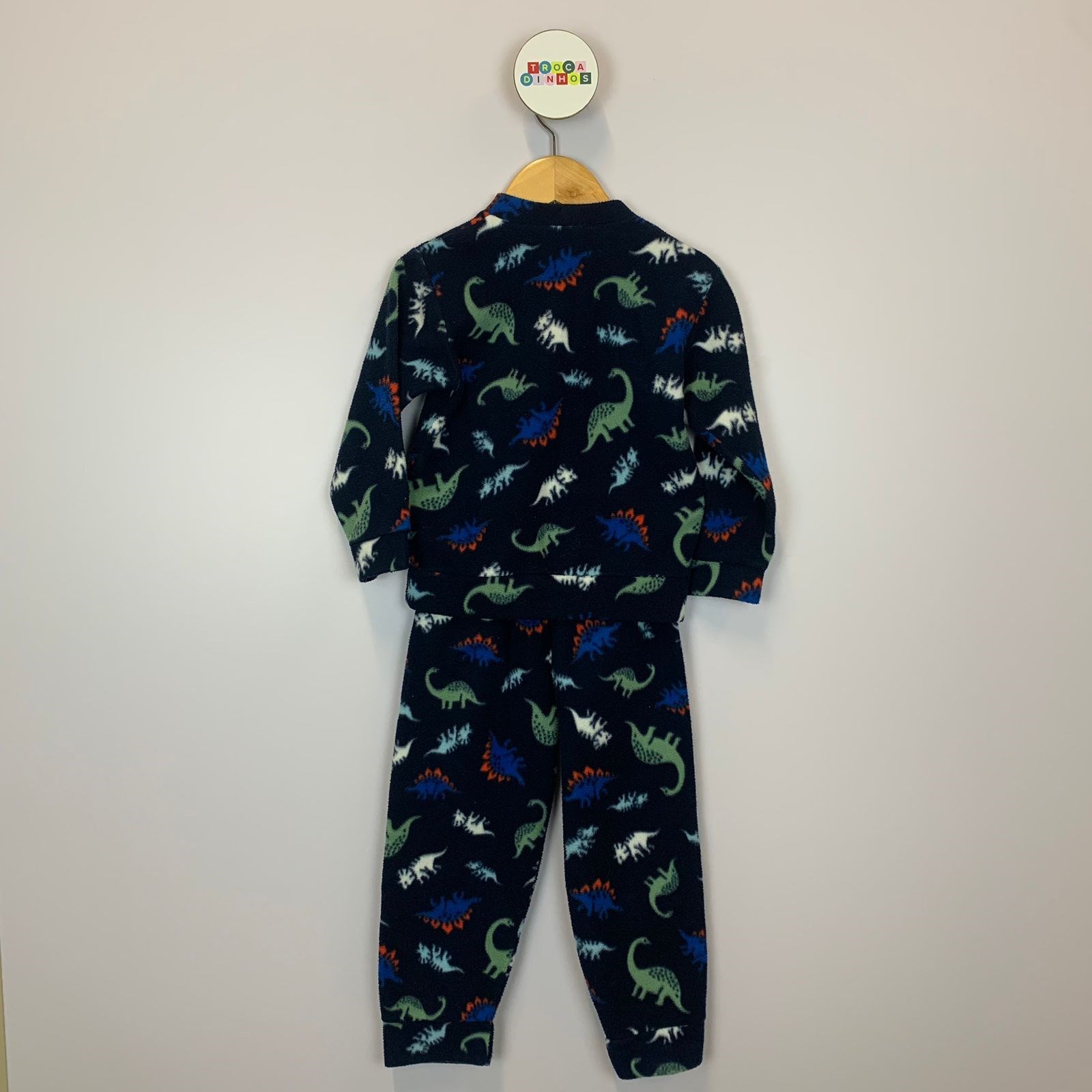 Pijama de fleece dinossauro