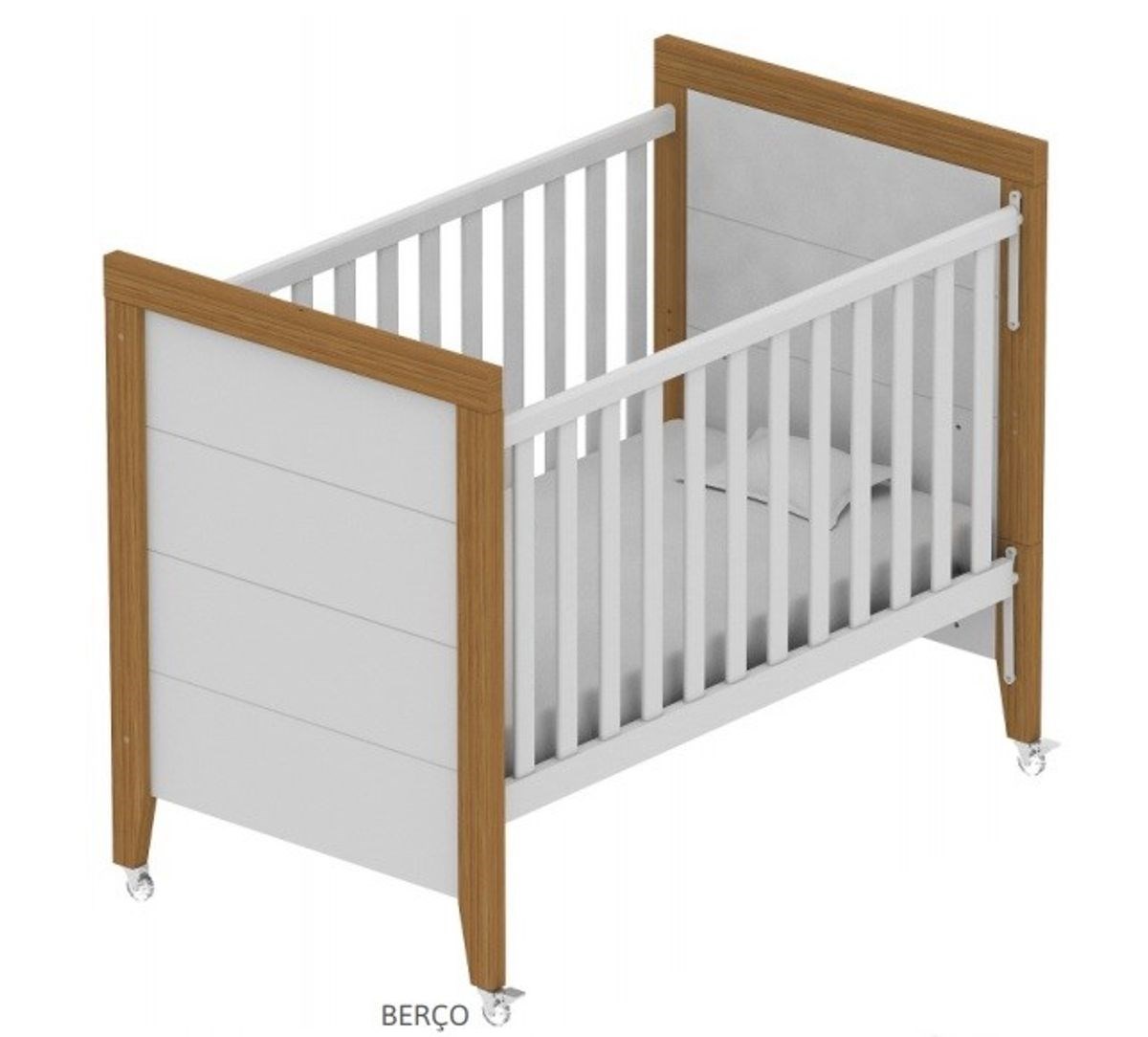 Berço mini cama Grand Vitória + colchão - Cia do Móvel