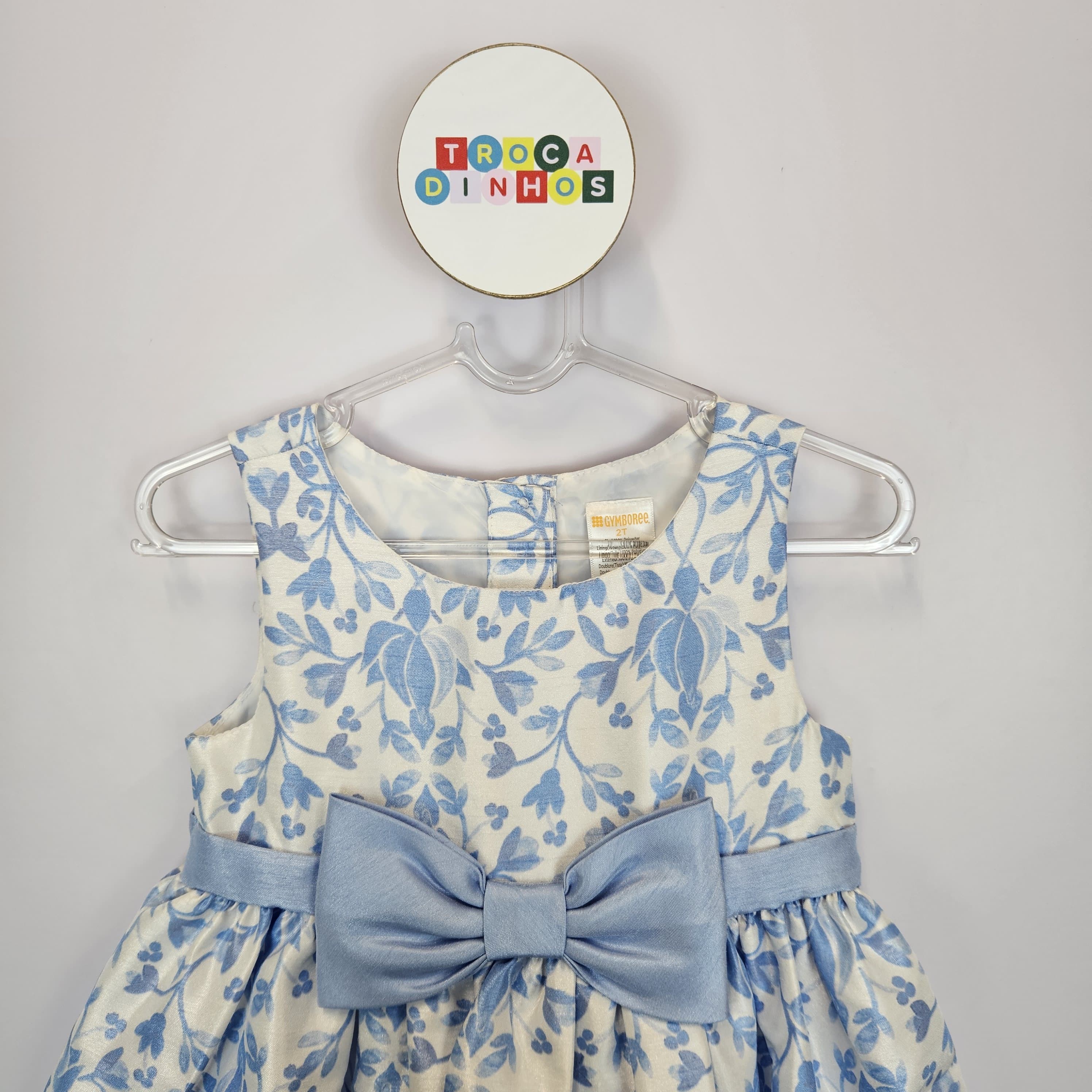 Vestido floral com laço Gymboree