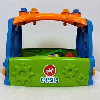 Maleta de ferramentas azul com verde - Calesita