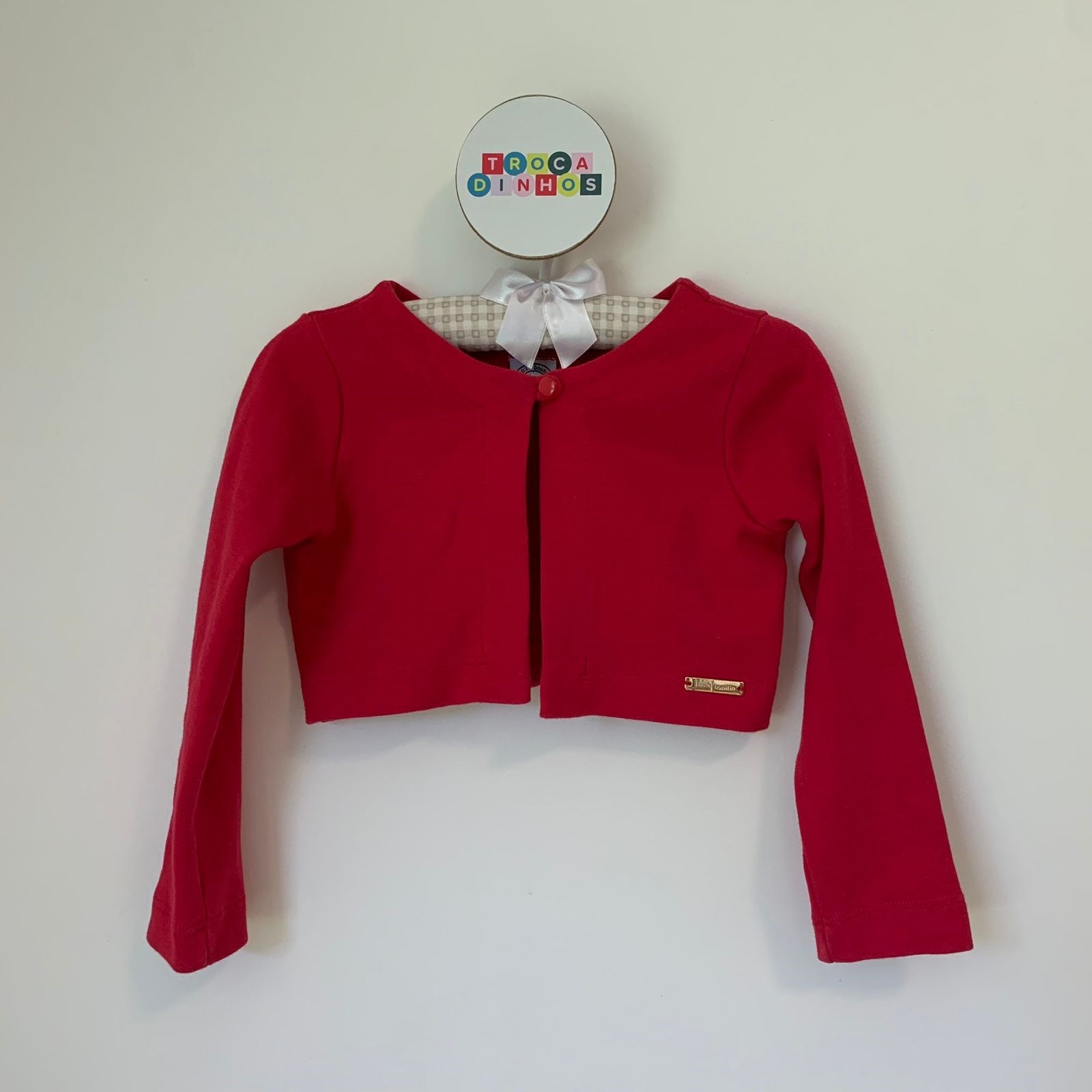 Bolero vermelho 100% bonitin