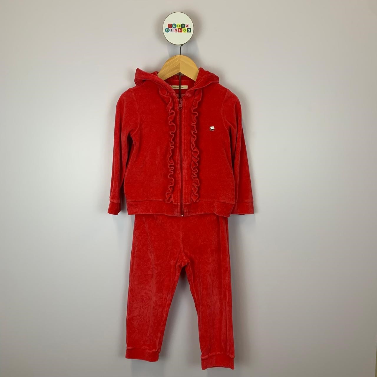 Conjunto de plush vermelho 1+1