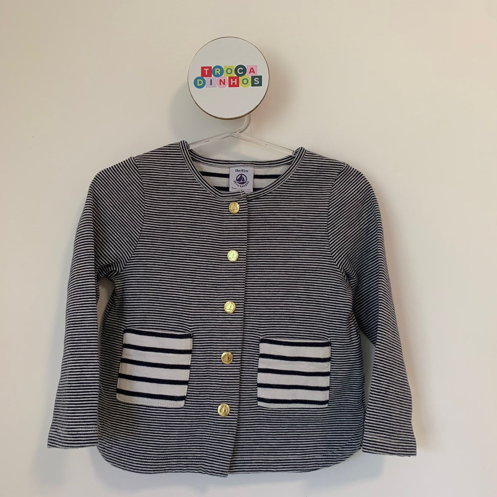 Casaco listrado - Petit Bateau