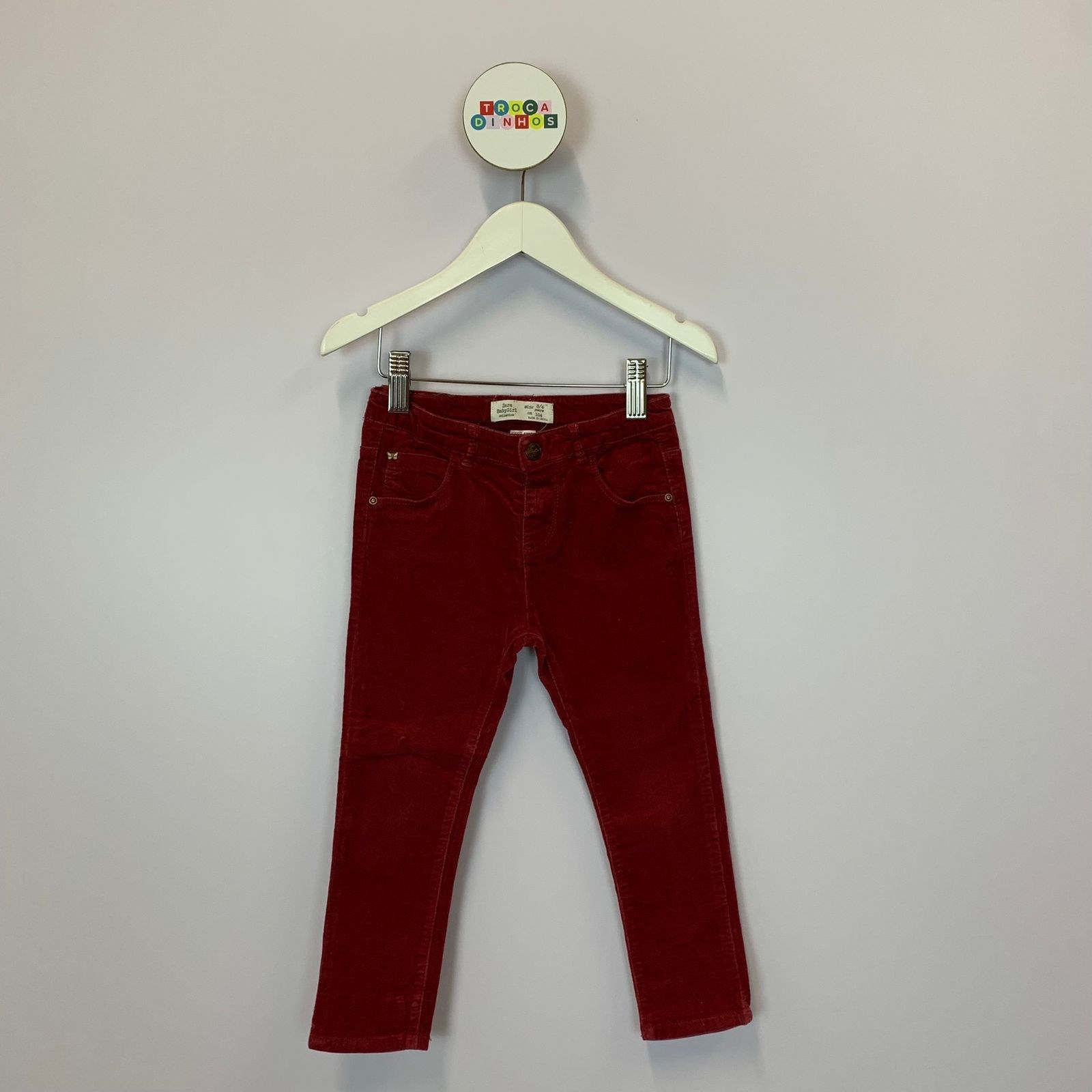 Calça de veludo cotelê Zara