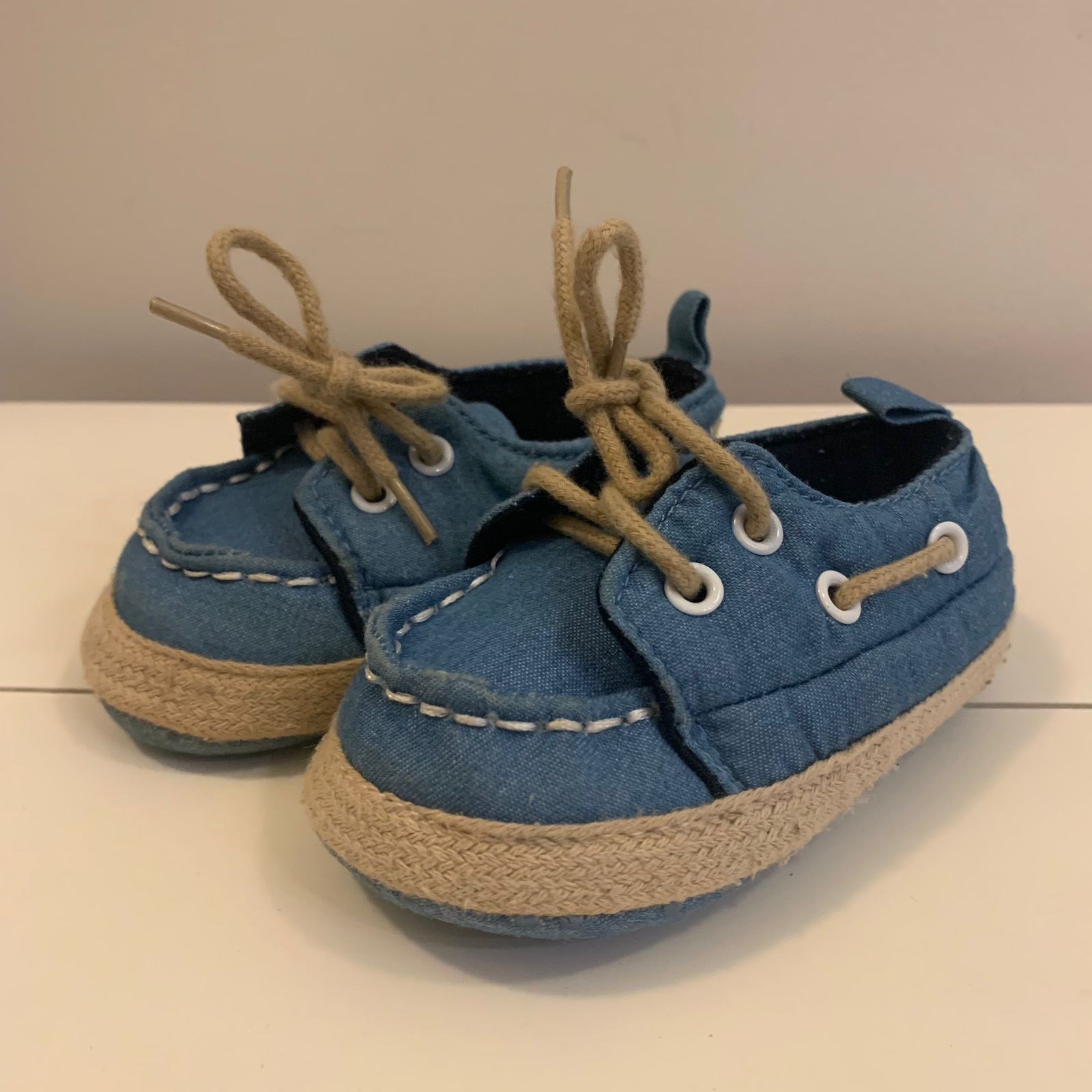 Mocassim em tecido jeans