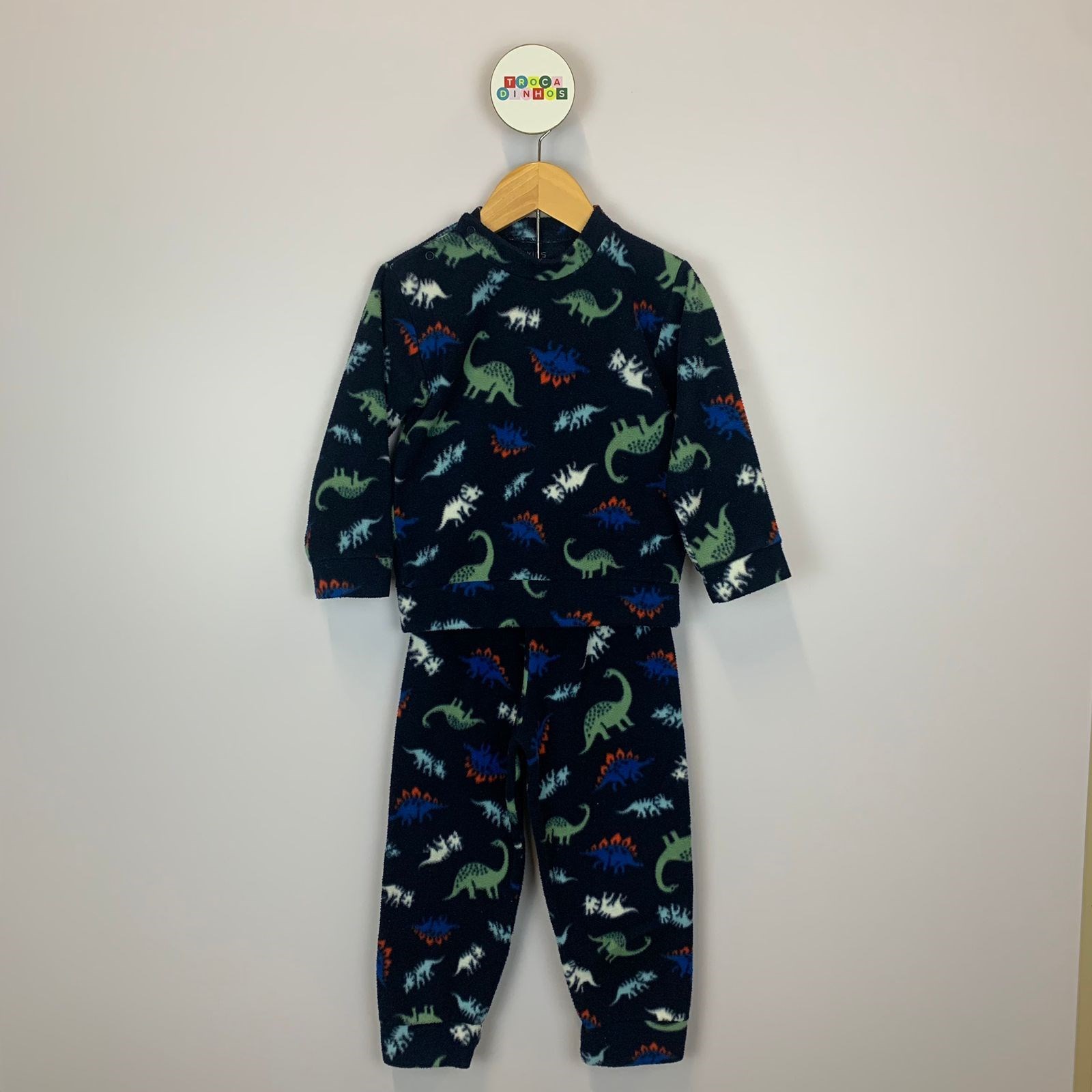Pijama de fleece dinossauro