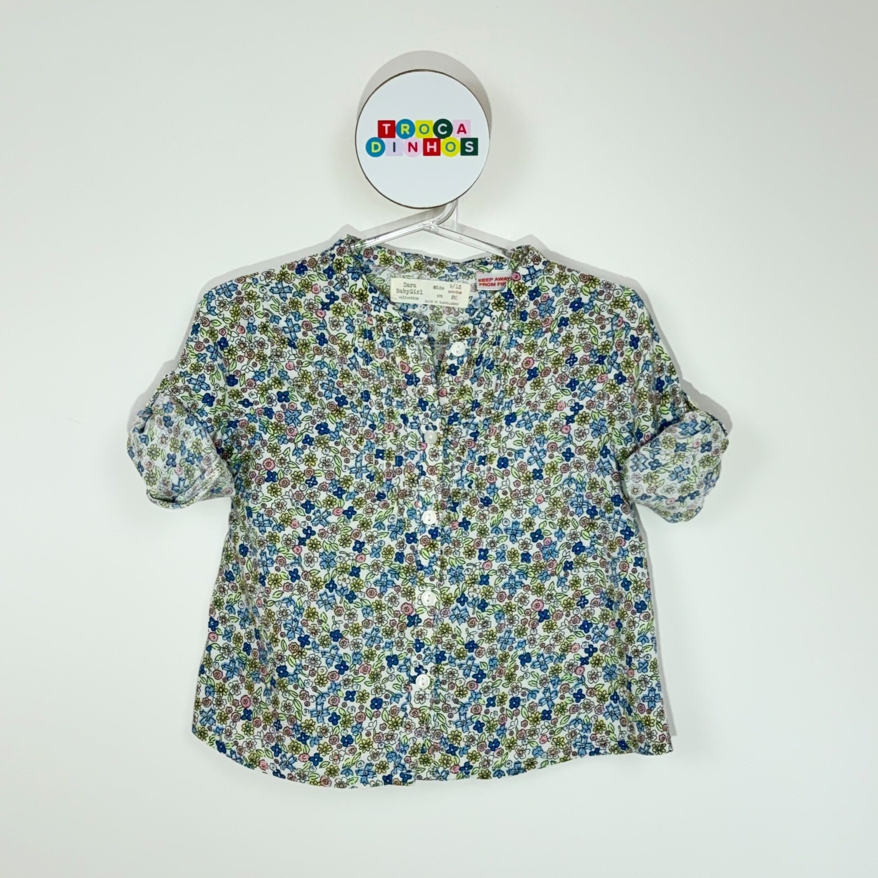 Casaco de tecido floral Zara