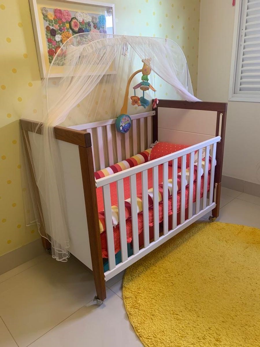 Berço mini cama Grand Vitória + colchão - Cia do Móvel