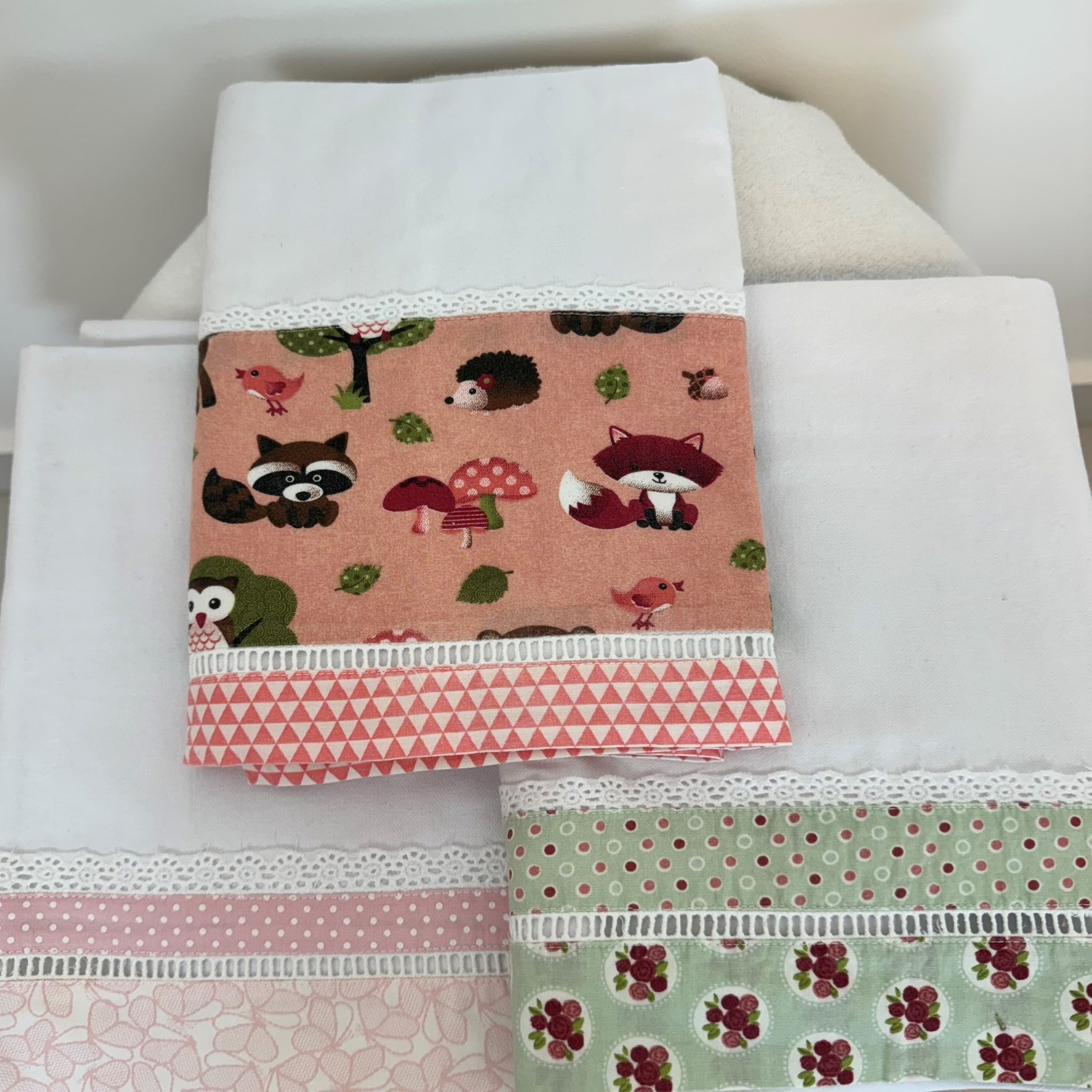 kit com 3 cueiros grandes flanelados e acabamento fino