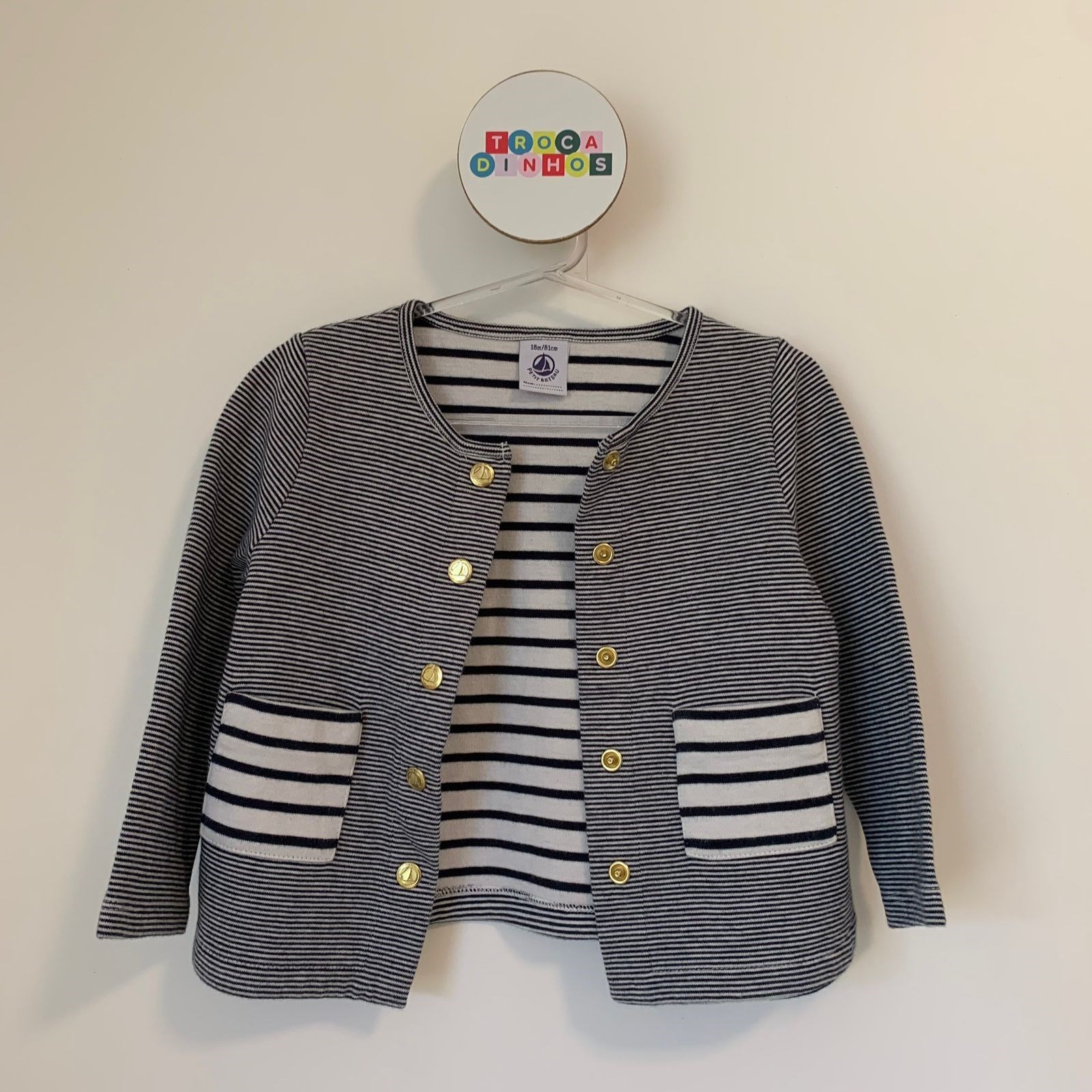 Casaco listrado - Petit Bateau