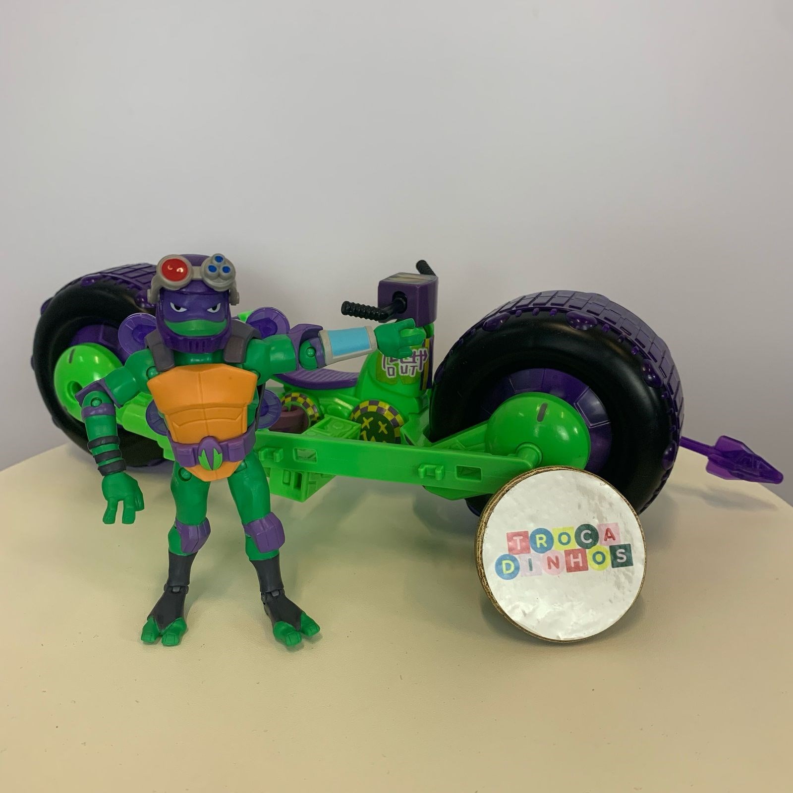 Boneco Tartarugas Ninja Moto Shell