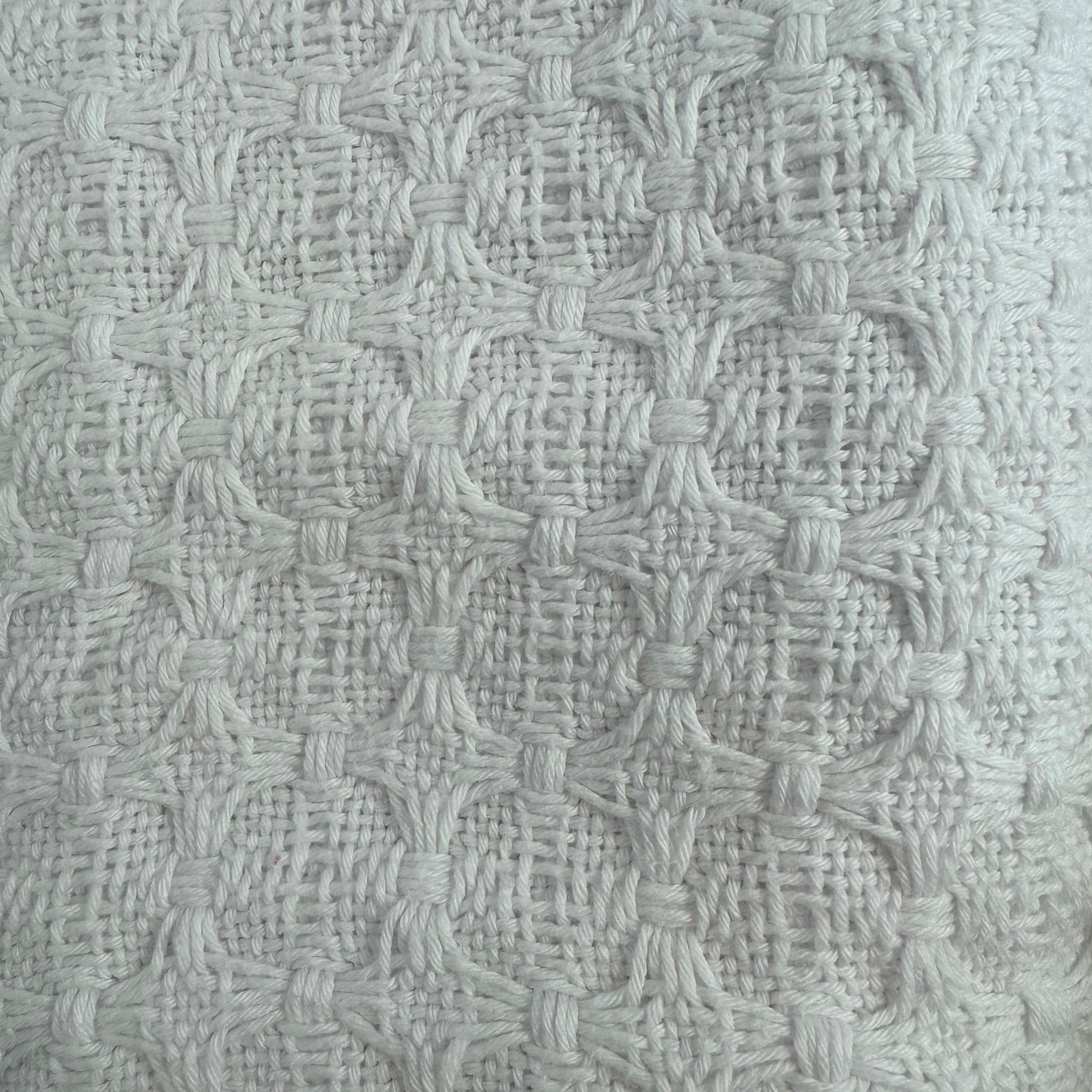 Manta trançada branca