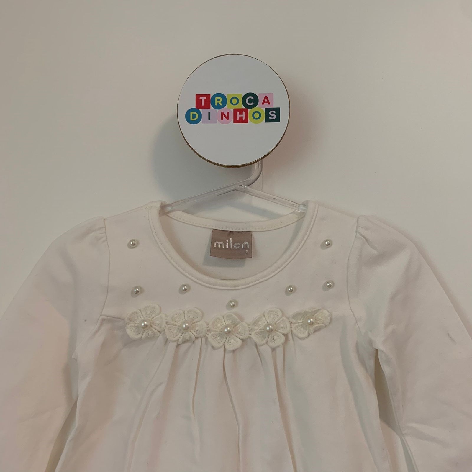 Blusa com pérolas Milon