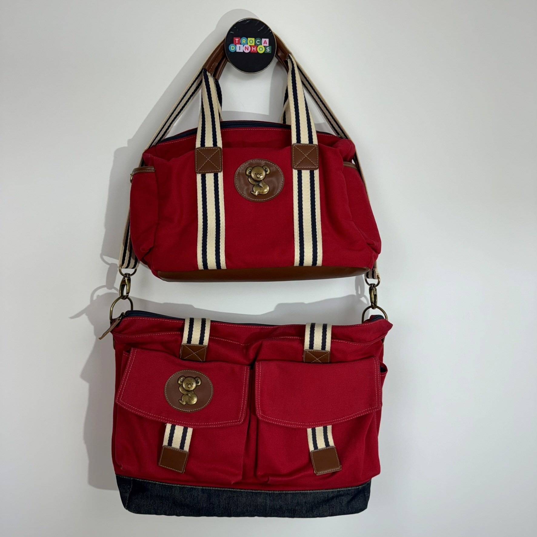 KIT: Bolsa de maternidade com trocador + bolsa térmica Baby Koala