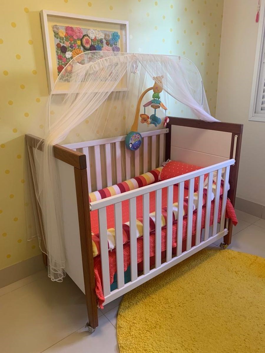 Berço mini cama Grand Vitória + colchão - Cia do Móvel