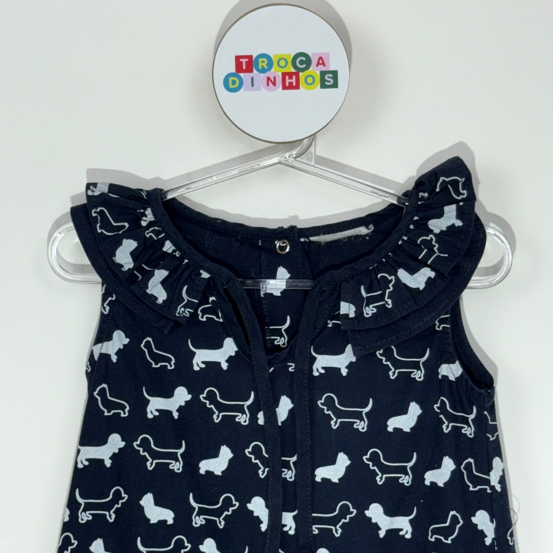 Vestido + tapa fralda cachorrinhos