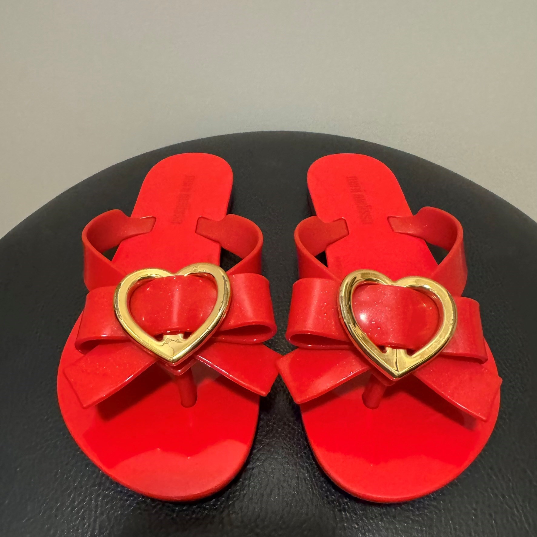 Chinelo vermelho lacinho Melissa