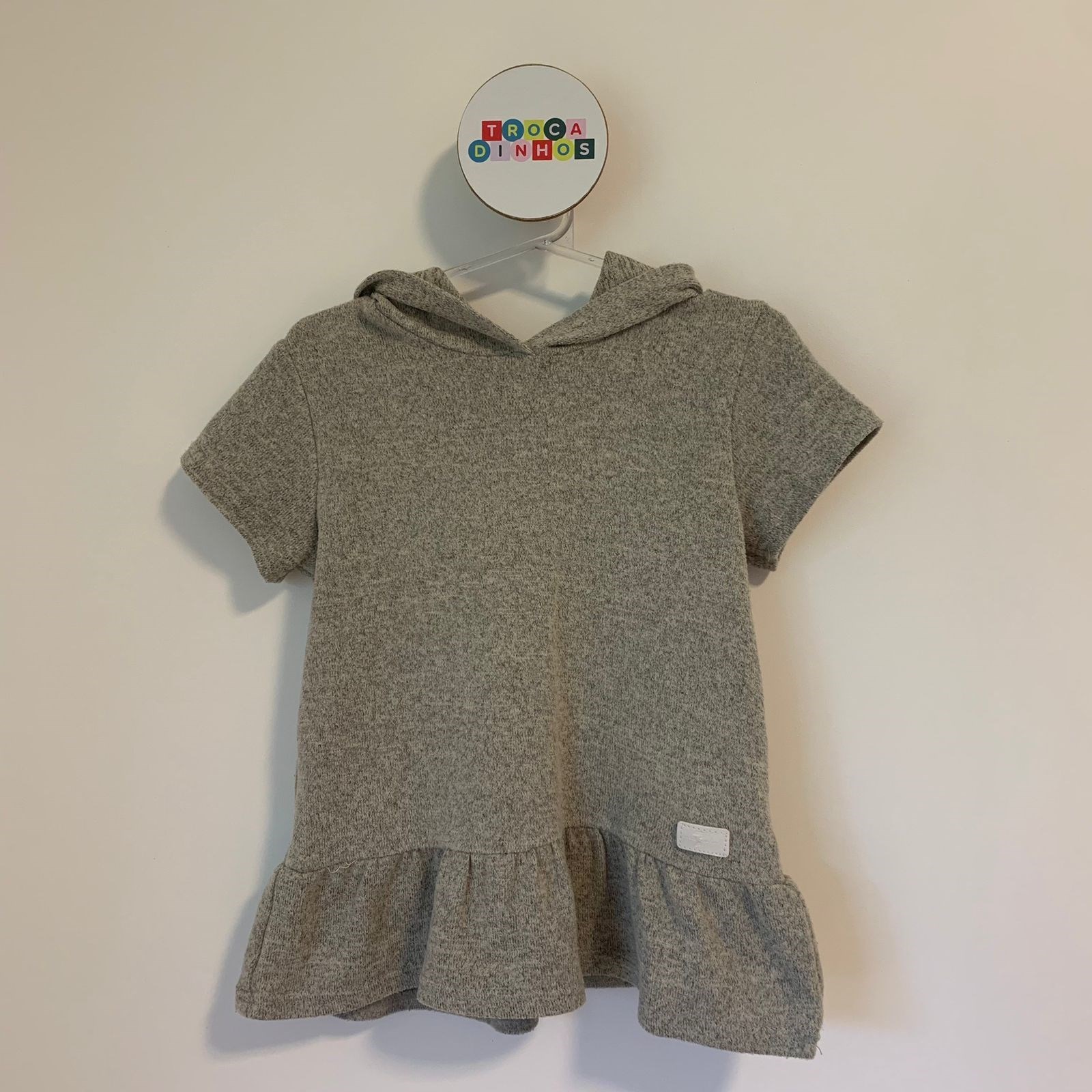 Blusa de mescla cinza